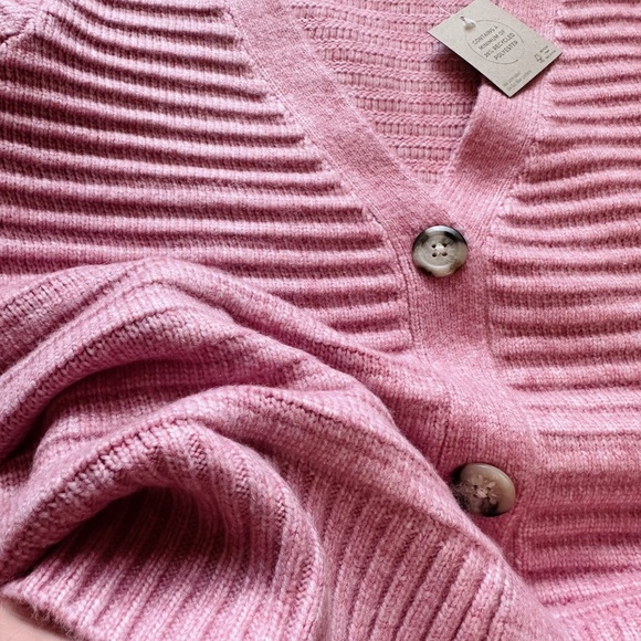Happily Grey Pink Knitted Sweater Cardigan - Picture 7 of 10